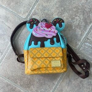 GUC Loungefly Disney Ice Cream Themed Backpack - Blue and Yellow